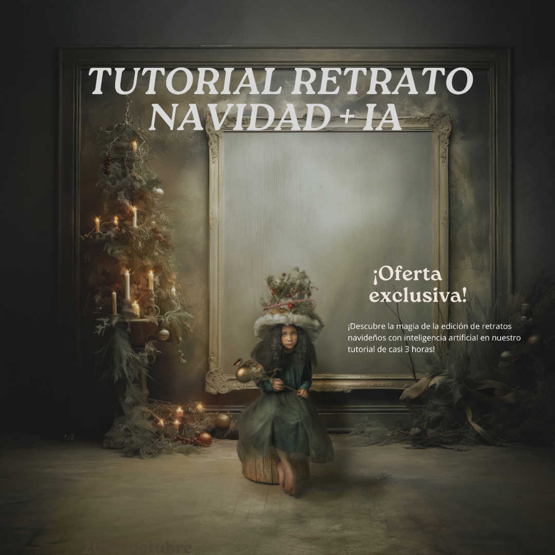 Tutorial Retrato Navidad + Ia (Curso grabado en directo, Madrid septiembre 2023)