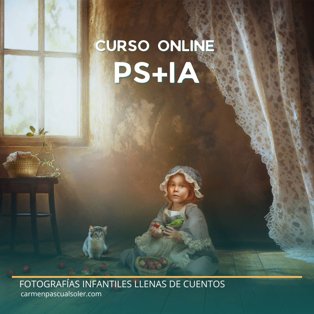 CURSO: 3 horas de fotografía pictórica e inteligencia artificial. Fotografías infantiles llenas de cuentos.